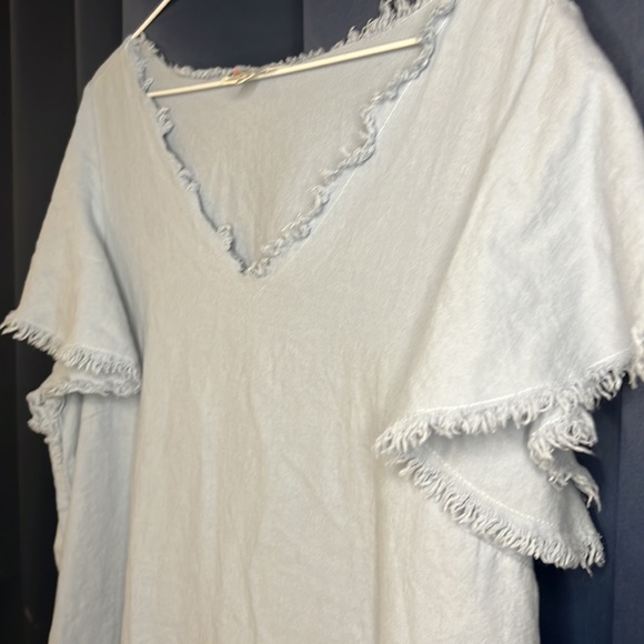 UMGEE | Frayed V-Cut Dress with Pockets - Picture 6 of 12
